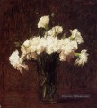 Œillets blancs peintre de fleurs Henri Fantin Latour
